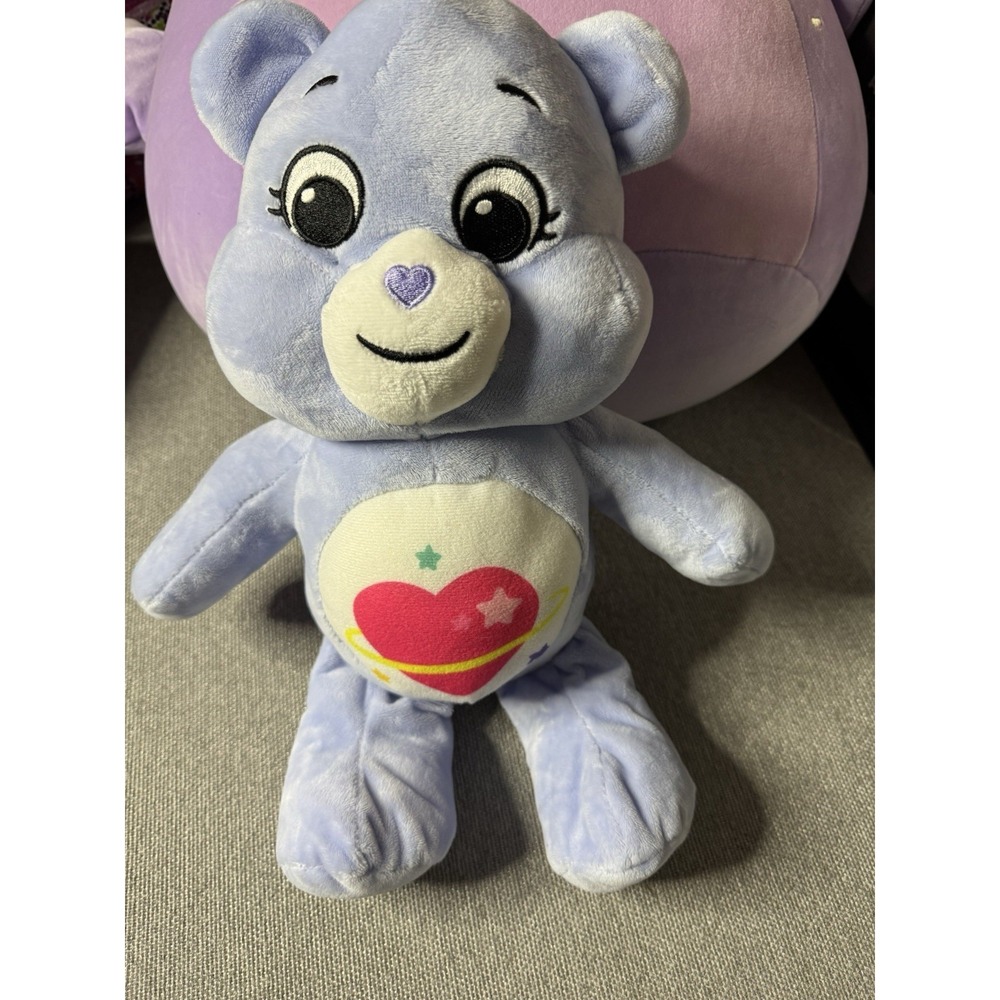 Care Bears Purple Day Dream Bear Plush Stuffed Animal Toy 2024 Heart Star Tummy